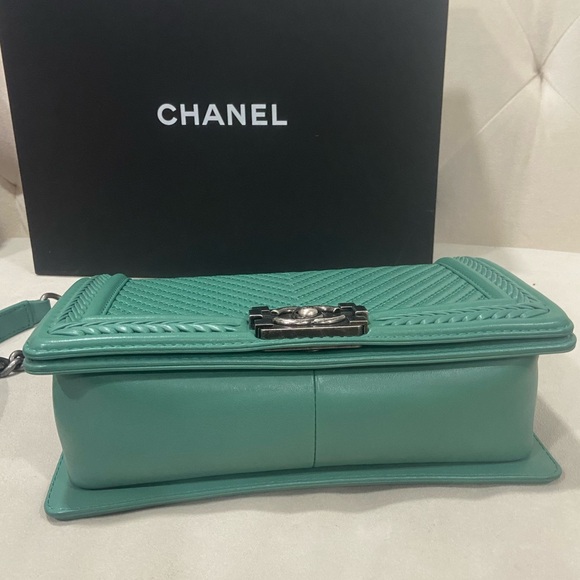 Rare🔥Chanel Limited Edition Braided Trim Medium Boy Bag - Picture 5 of 12